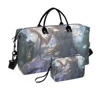 Fairy White Game Anime Girl Sac fourre-tout décoratif avec sangle réglable pour gymnase imperméable