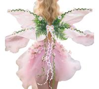 Fairy Wings Costume - Deluxe 3D Flower & Leaf Butterfly Wings, accessoires de déguisement magique pour femmes | Accessoires de cosplay enchantés, tenue de festival fantastique, tenue de fête