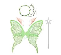 Fairy Wings Costume Set, Angel Fairies Wings, 13.39x17.32x0.39 Inches Skin Friendly Holiday Immersive Accessories for Halloween Cosplay, Adults, Girls, Wife, Girlfriend, Sisters, Mother