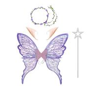 Fairy Wings Costume Set, Angel Fairy Cosplay, Skin Friendly Comfortable Fit, Lightweight Immersive Design, Perfect Halloween Holiday Accessory, Ideal for Adults Girls Wife Girlfriend Sisters Mother