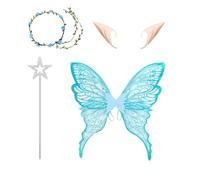 Fairy Wings Costume Set, Angel Wings with Shoulder Straps, 1 Pair, Skin-Friendly Lightweight Design for Halloween Cosplay, Immersive Dress-Up Accessory Women Adults Girls Sisters Mother Wife Parties