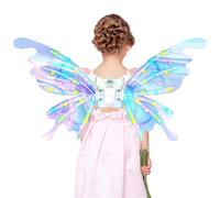 Fairy Wings - Dog Costume LED Electric Glowing Light Up Design | Adjustable Straps Comfortable Fit for Halloween, Christmas Party, Cosplay, Makeup Festival Or Parade Outdoor