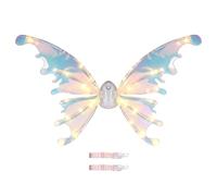 Fairy Wings for Dogs - LED Light-Up Costume | Christmas Party LED Fairy Wings for Pets, Ideal for Large Medium Dogs, Cosplay, Parades, Masquerades, Easter, Theater, Carnival, Mardi Gras