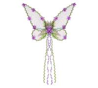 Fairy Wings For Kids - Botanical Flower Petal Decals, Butterfly Cape Costume Shell, Forest Elfe Dress Up Gear, Accessoire de dos en maille Gauze, Vêtement décoratif - Pour fête d'Halloween