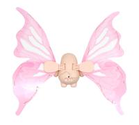 Fairy Wings Girls - Design animé de mouvement électrique rechargeable, costume de papillon réglable avec batterie rose | Musique brillante illuminant des ailes, ailes de papillon avec luminosité LED