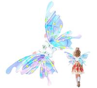 Fairy Wings - PP 67x36cm, LED Butterfly Costume | Electric Glowing Design, Light Up Party Accessory For Girls, Makeup, Stage Performance, Festival, Park, Indoor, Outdoor, Christmas, Holiday