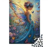Fairy with Butterflies 1000 Morceaux Papier Écologique Casse-tête Amateurs Puzzle Entraînement Cérébral Divertissement Weekend Domicile 52x38cm/1000pcs