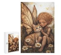 Fairy with Cat in Garden-1 Puzzle 1000 Pièces Educa Jouet en Bois Cadeau Unique Décoration Intérieure Jeu Éducatif Challenge Toy Adultes Et Enfants À Partir De 14 Ans 1000 PCS