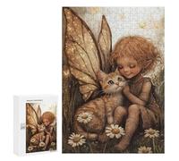 Fairy with Cat in Garden-1 Puzzle 1000 Pièces Educa Jouet en Bois Cadeau Unique Décoration Intérieure Jeu Éducatif Challenge Toy Adultes Et Enfants À Partir De 14 Ans 300 PCS
