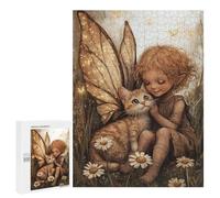 Fairy with Cat in Garden-1 Puzzle 1000 Pièces Educa Jouet en Bois Cadeau Unique Décoration Intérieure Jeu Éducatif Challenge Toy Adultes Et Enfants À Partir De 14 Ans 500 PCS