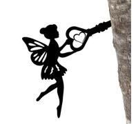 Fairy Yard Stakes - 8,85 Pouces Figurine de Jardin, Ornement de pelouse silhouete Creuse, enjeu décoratif avec Base Robuste | Accessoires extérieurs pour Le lit de Fleurs de terrasse arrière-Cour DÉC