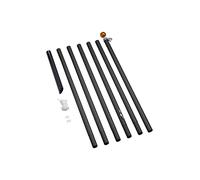 Fairybell mât de Drapeau en Aluminium Divisible (7 mètres, Noir)