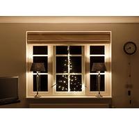Fairybell Sapin de Noël à LED pour la fenêtre (125CM - 60 LEDs, Blanc chaud)