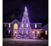 Fairybell Sapin de Noël à LED pour l'extérieur - 6 mètres - 1200 LEDs - Sapin de Noël dans un mât de drapeau - Multicouleur - mât non compris