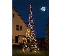 Fairybell Sapin de Noël à LED pour l'extérieur - 6 mètres - 720 LEDs - Sapin de Noël dans Un mât de Drapeau - Blanc Chaud - mât Non Compris