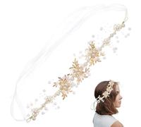 FAIRYGATE Bandeau Cheveux de Doré Feuilles en Vogue Couronne Romaine en Feuille Bandeaux de Mariée Aux Mariages et Défilés de Mode Fête Anniversaire X04907
