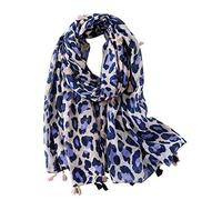 FAIRYGATE Chaude Écharpe Femmes Mode Léopard Carreaux Doux Coton Foulard Imprimée Unique Grand Châle Automne Hiver Etoles Cache-Cou 19229