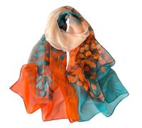 FAIRYGATE Foulard Cheveux Femme Écharpe Bleu pour Femmes Accessoire de Mode Rétro de Tête Léger pour Mariage Soirée Cocktail Fête Plage Cadeau 160 * 50cm B7228
