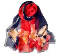 FAIRYGATE Foulard Soie Châle Femme Écharpe pour Printemps Automne Hiver Mousseline Doux Etole Léger Longues Grandes Scarf pour Mariage Soirée Cocktail Fête Plage Cadeau B7222