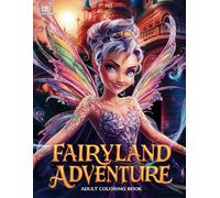 Fairyland Adventures Adult Coloring Book: 50 Beautiful Fantasy Drawings of Fairies, Castles, Mushroom Houses and More