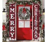 Fairymaiden Banniere Noel Rouge Decoration Noel Exterieur, Décorations De Noël, Déco Noel Intérieur Maison, Decoration Noel Porte Entree Banderole Joyeux Noel, Merry Christmas Renne De Noel Decoration