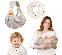 FairyPeach Porte Bébé pour Nourrissons de 0 à 36 Mois, Baby Sling Réglable, Dépassant pas 20 Kg, Porte Bebe Multifonctionnelle, Echarpe Portage, Portable Echarpe Portage Bebe, Envoyez un Bavoir Ours