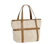 FAIRYSAN Mini sac fourre-tout pour femme - Joli sac à main en sherpa moelleux avec poignée supérieure - Marron