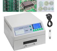 FAIRYT T962 Four à refusion 110 V/220 V Machine de soudage par refusion 800 W 180 x 235 mm SMD SMT BGA Machine de soudage infrarouge automatique professionnelle avec cheminée d'échappement de fumée