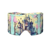 Fairytale Castle Masque de sommeil réglable avec cache-oreilles pour dormir sur le côté Unisexe 68,1 x 10,9 cm Pour l'intérieur et l'extérieur