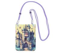 Fairytale Castle Sac à bandoulière pour téléphone portable et femme - Étanche - Mini sac à main pour téléphone portable - Petit sac à bandoulière avec sangle réglable - Pochette de voyage pour