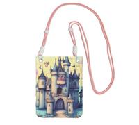 Fairytale Castle Sac à bandoulière pour téléphone portable et femme - Étanche - Mini sac à main pour téléphone portable - Petit sac à bandoulière avec sangle réglable - Pochette de voyage pour