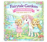 Fairytale Gardens Coloring Book for Kids Ages 4-8: Sweet Fairy Adventures, Enchanted Gardens & Magical Coloring for Kids