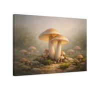 Fairytale Mushrooms Ethereal - Canvas Wall Art Print 24×16 inch (60×40 cm) - Horizontal / 1.25 inch (3 cm)