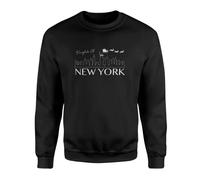 Fairytale of New York Pull de Noël - Grande pomme Père Noël traîneau paroles chanson chants vacances festives joyeux Noël travail bureau fête cadeaux cadeaux, Black Prime., L