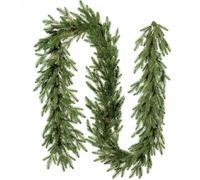 FairyTrees Guirlande Noël Verte Slim 270 cm en PE moulé 100 % | Guirlande de Noël pour escalier, Rampe, Cadre de Porte, rambarde | Branche de pin Artificiel, décoration réaliste à Suspendre