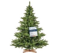 Fairytrees Sapin Artificiel NORDMANNTANNE Vert, 120-180 cm, Stander Bois