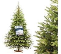 FAIRYTREES Sapin de Noël Artificiel 220 cm Nordmann Exclusif 100% PE | Éléments naturels moulés par Injection | Fabriqué en UE |