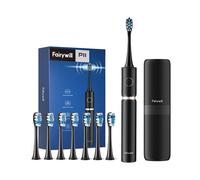 Fairywill Fw-P11 Brosse à dents sonique avec embout de brosse à dents et étui (noir)