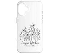 Fais Briller ta lumière, Hommes et Femmes chrétiens Aiment Dieu et Jésus Coque pour iPhone 16