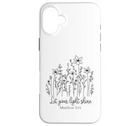 Fais Briller ta lumière, Hommes et Femmes chrétiens Aiment Dieu et Jésus Coque pour iPhone 16 Plus