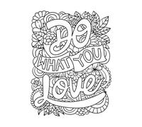 fais ce que tu aimes citation de motivation Stickers muraux 38x50.1cm Multicolore Noir