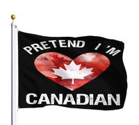 Fais Comme Si J'Étais Canadien(Ne) - Citation Humoristique - Fête Du Canada Bannières 90X150Cm Durable Double Face Bannière Cour Drapeau Pour Intérieure Ferme Plage