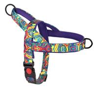 Fais De Chiens en Nylon Réglable avec Poignée sans Traction De Style Ethnique De Style Animal De Compagnie pour Shiba Inu Pitbull Labrador Bulldog,Violet,S