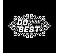 fais de ton mieux en lettrage Stickers muraux 54.4x98.7cm Ne se décolle pas Blanc