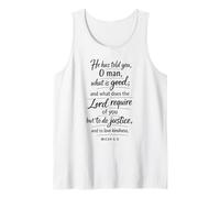 Fais Justice, Aime, bonté, Marche humblement, Écritures, Dieu Michée 6:8 Débardeur