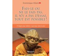 Fais-le ou ne le fais pas, il n'y a pas d'essai, tout est possible ! 13 étapes pour réaliser ce qui nous tient à coeur