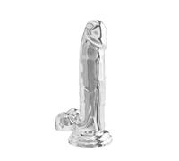 Fais-le transparent vaginal réaliste avec ventouse gode de pénis en caoutchou...