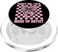 Fais-Moi Confiance, Je suis Une maquilleuse MUA Girl Mom Coquette Bow PopSockets PopGrip pour MagSafe