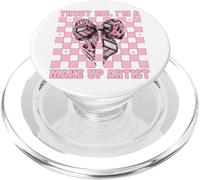 Fais-Moi Confiance, Je suis Une maquilleuse MUA Girl Mom Coquette Bow PopSockets PopGrip pour MagSafe