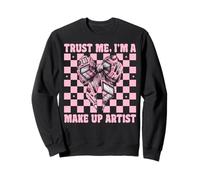 Fais-Moi Confiance, Je suis Une maquilleuse MUA Girl Mom Coquette Bow Sweatshirt